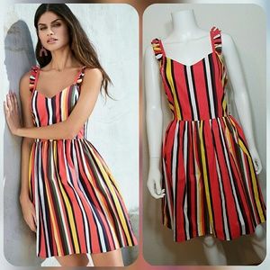 🔴 Gianni Bini
Kristin Poplin Stripe Dress NWT